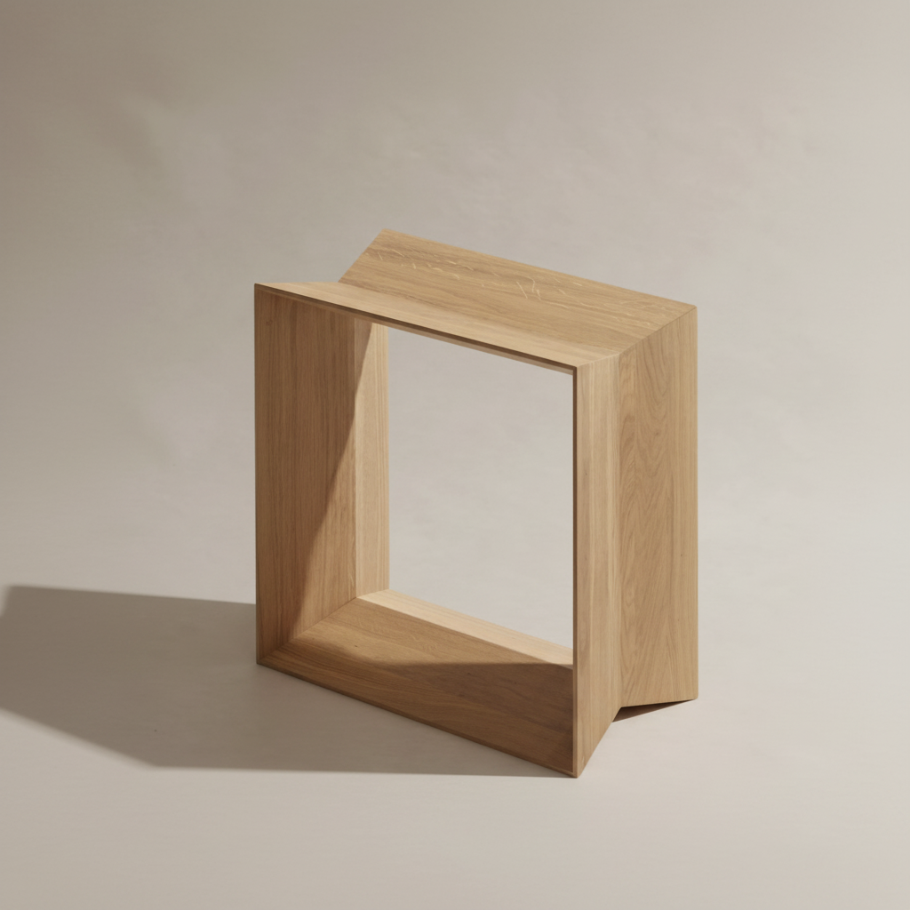 Reflex Natural Oiled Oak Stool - Clean Product Shot