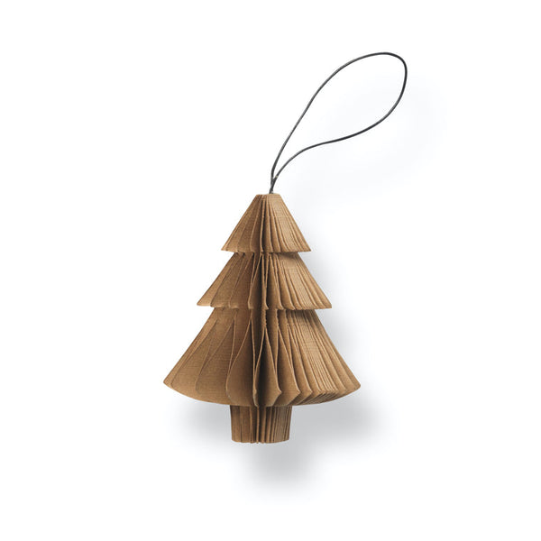 SUSTAIN folded ornament, tree caramel. (box of 12)