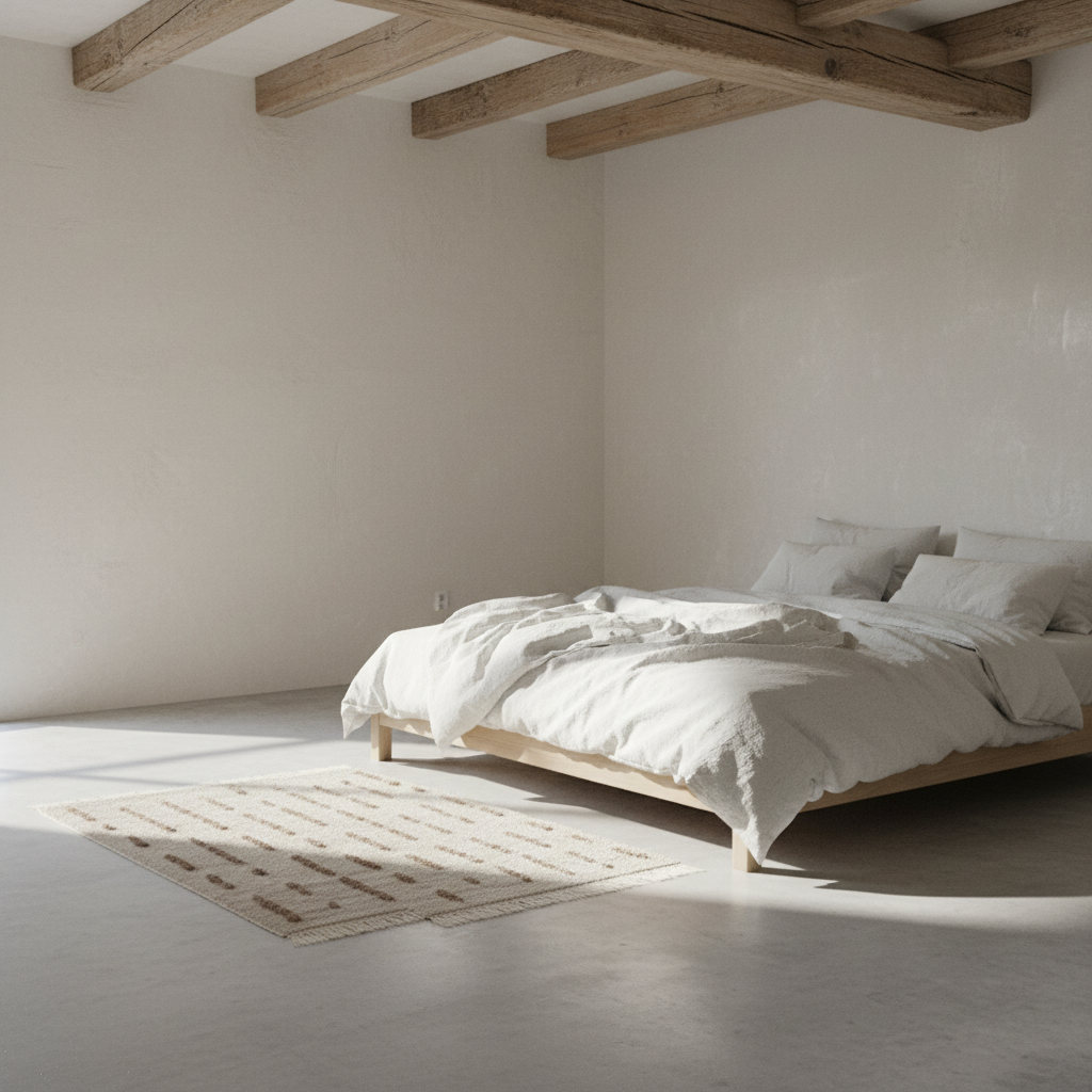 Sera Helsinki Laine Rug in Minimalist Bedroom