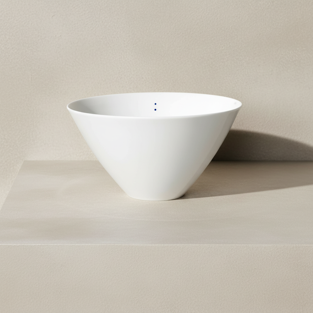 Shiro Bowl with indigo dots - angle 1