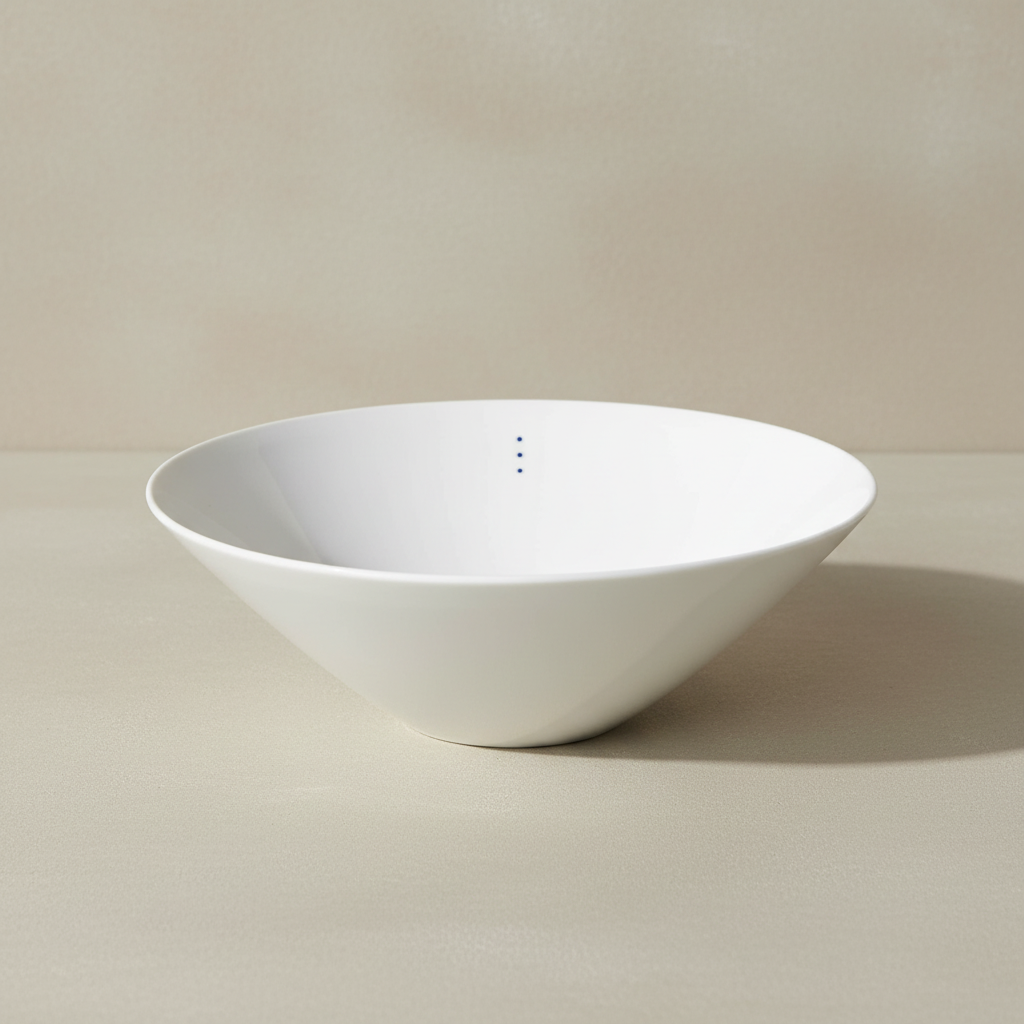 Shiro Bowl with indigo dots - angle 2