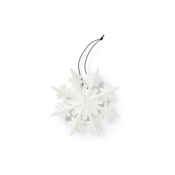 Holiday Ornament - Sustain Folding Snowflake Pointy, White (Box of 12)