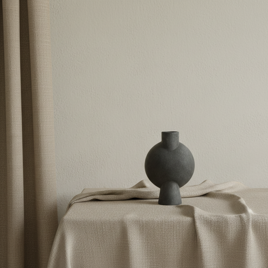 Sphere Vase Bubl Mini - Dark Grey Editorial Scene