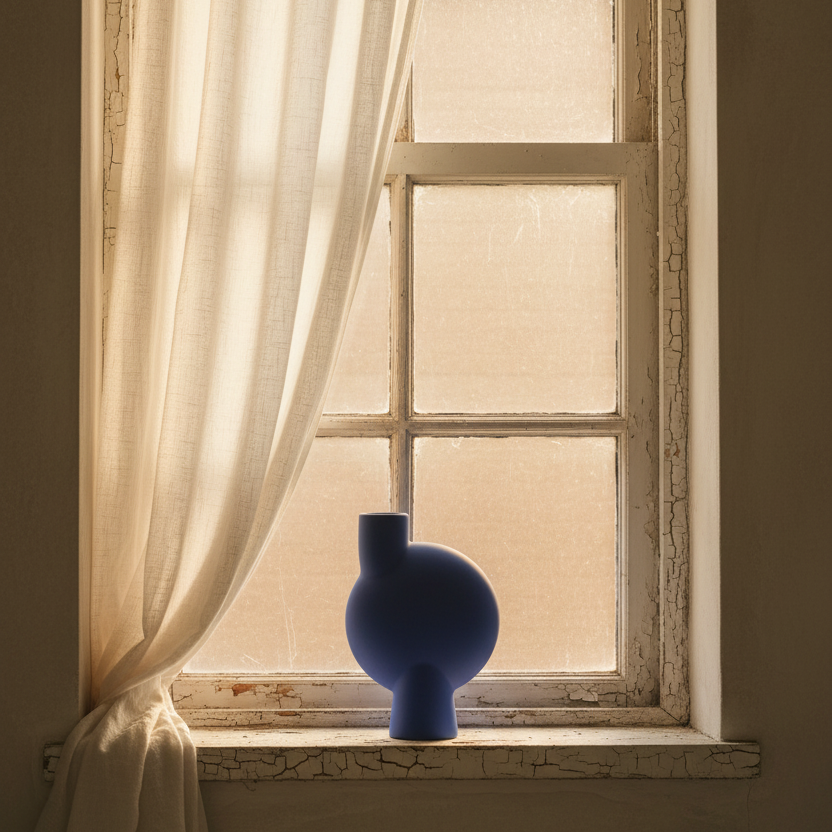 Sphere Vase on Window Ledge