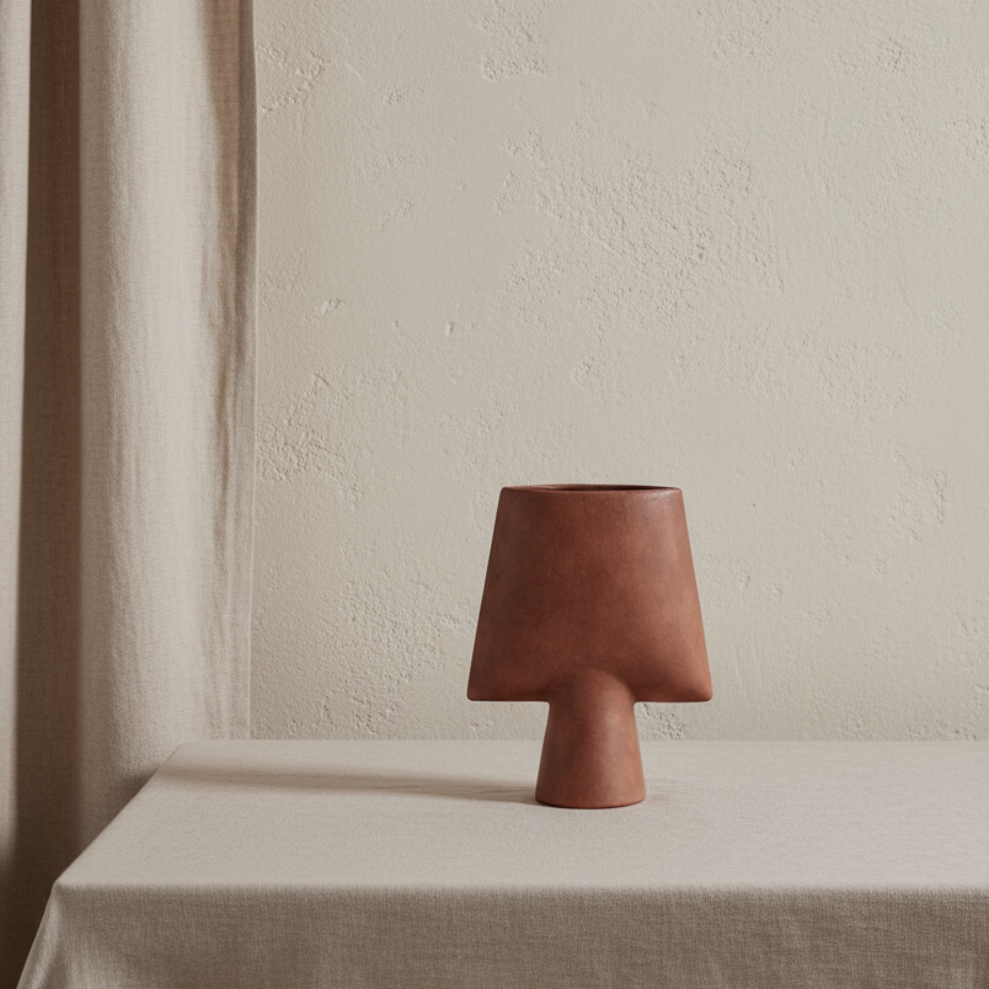 Sphere Vase Square, Mini - Terracotta