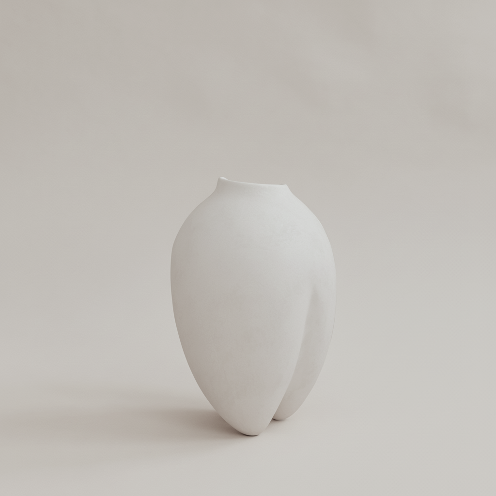 Sumo Vase, Slim - Bone White