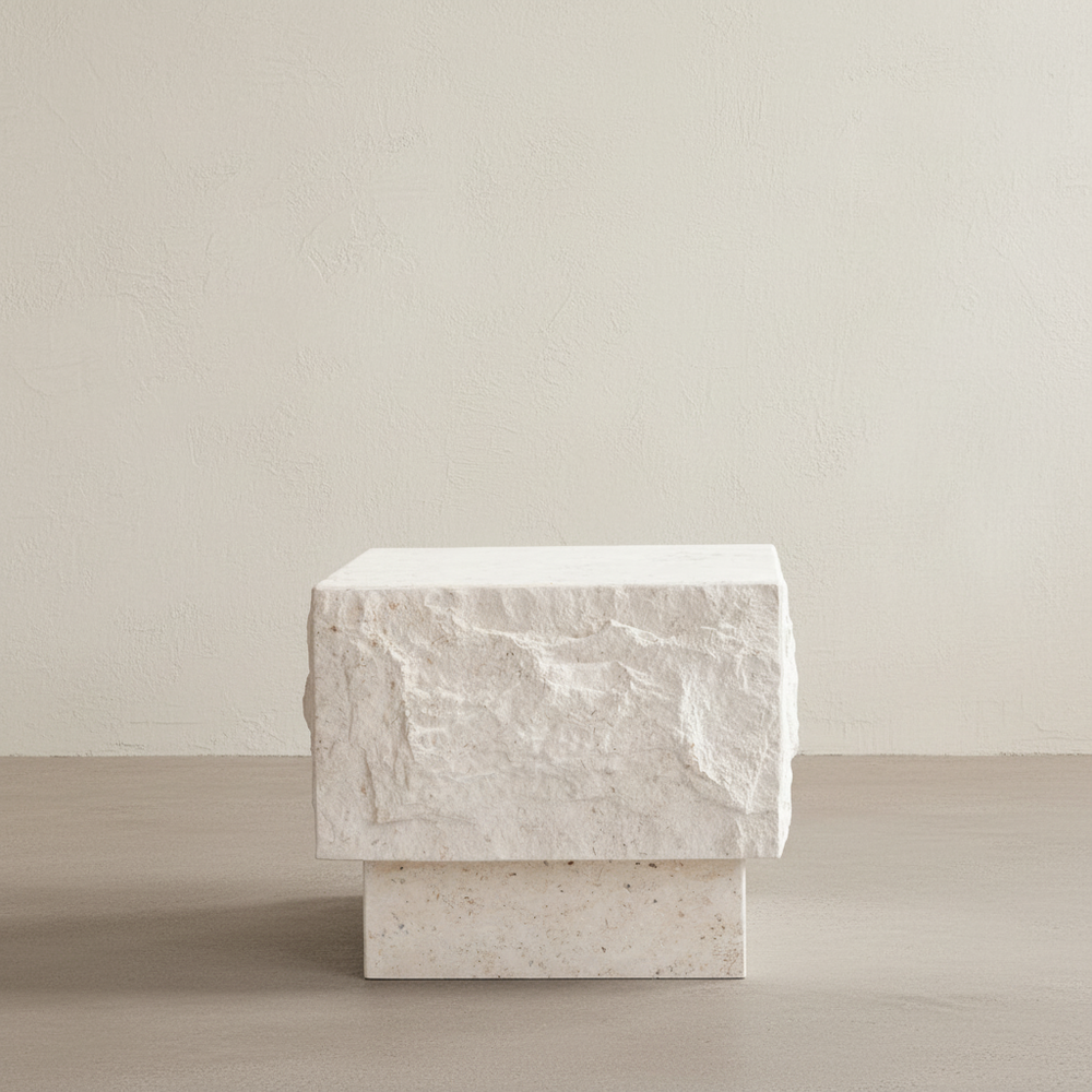 Temple Coffee Table, Low - Limestone