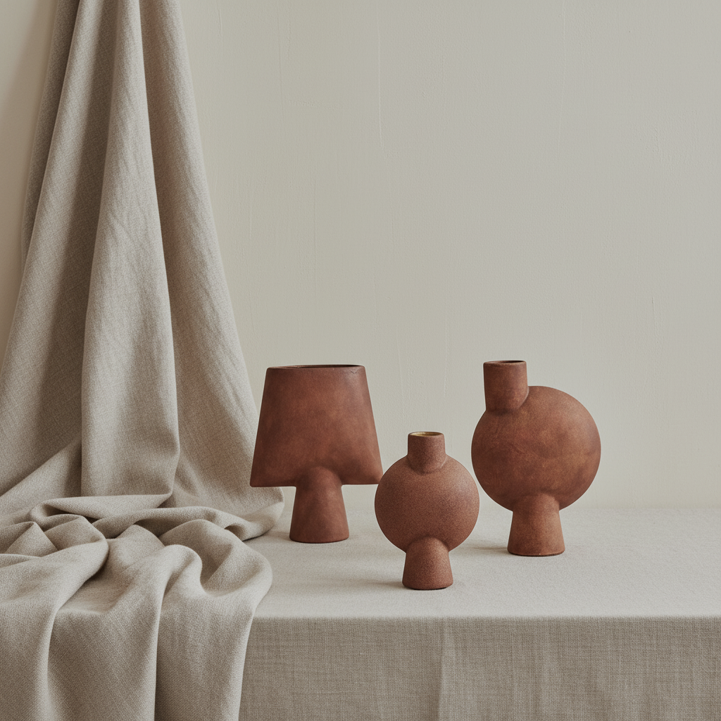 Sphere Vase Bubl, Medio -Terracotta