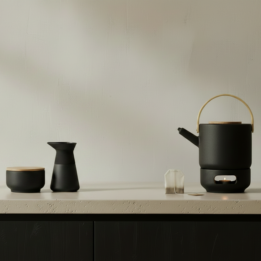 Theo Tea Set - Smaller Creamer and Sugar Left
