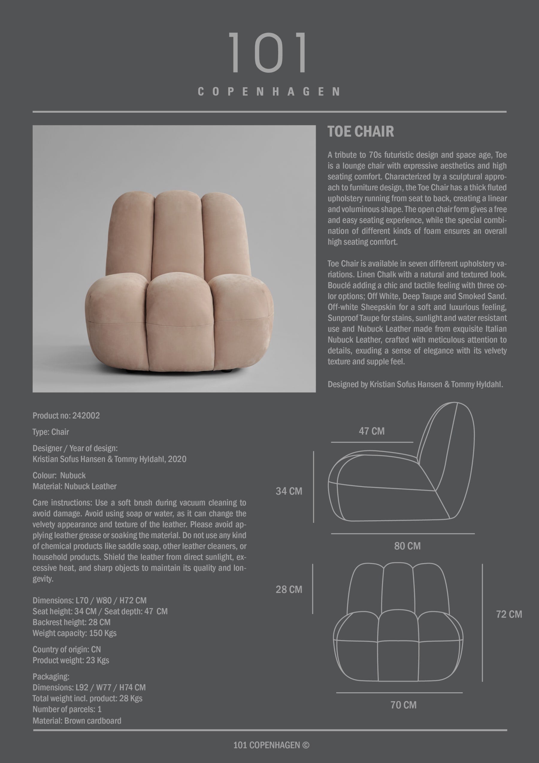 Toe Chair - Nubuck