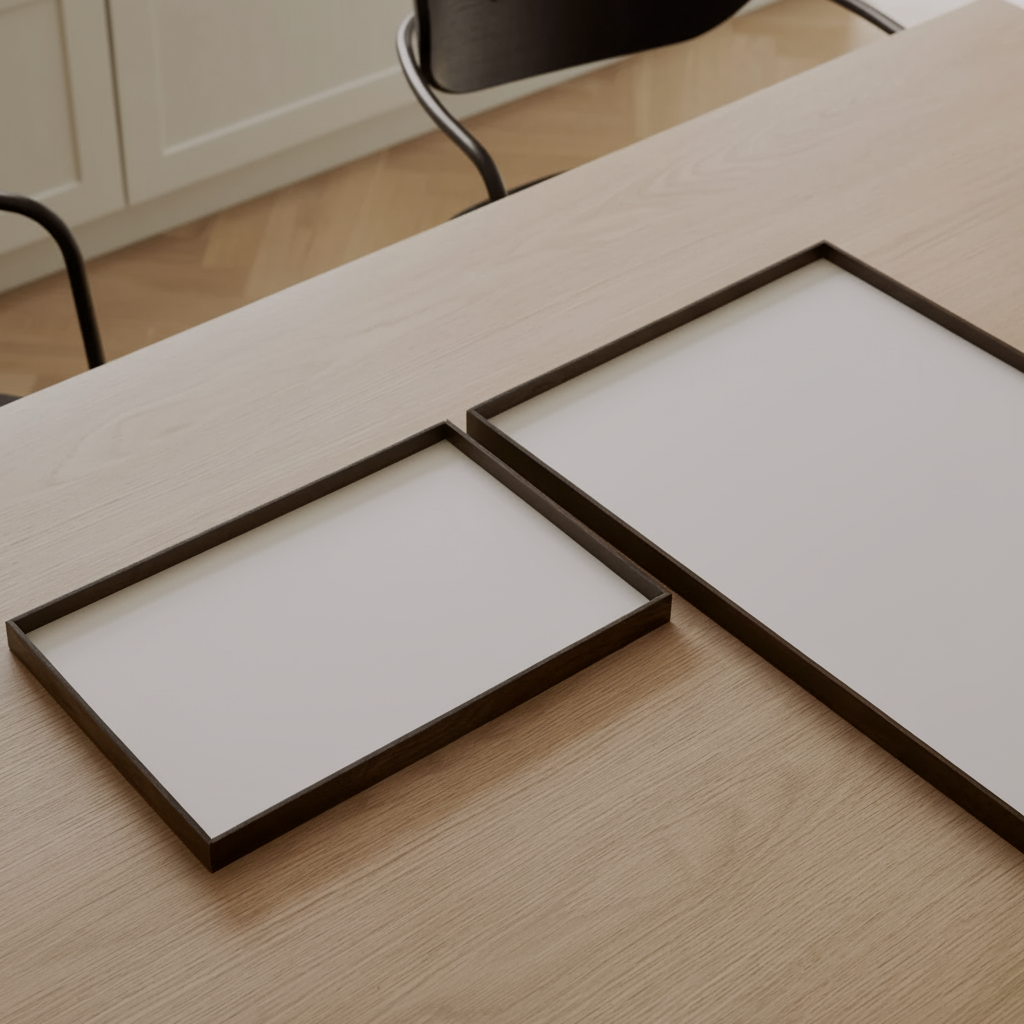 FRAME tray medium, smoked oak/beige