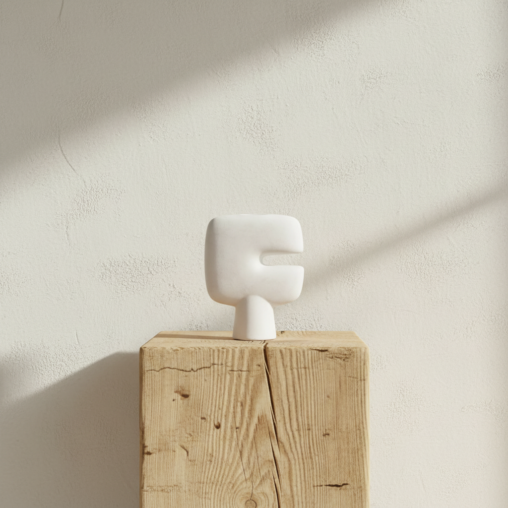 Tribal Vase Mini on Rustic Barn Beam Podium