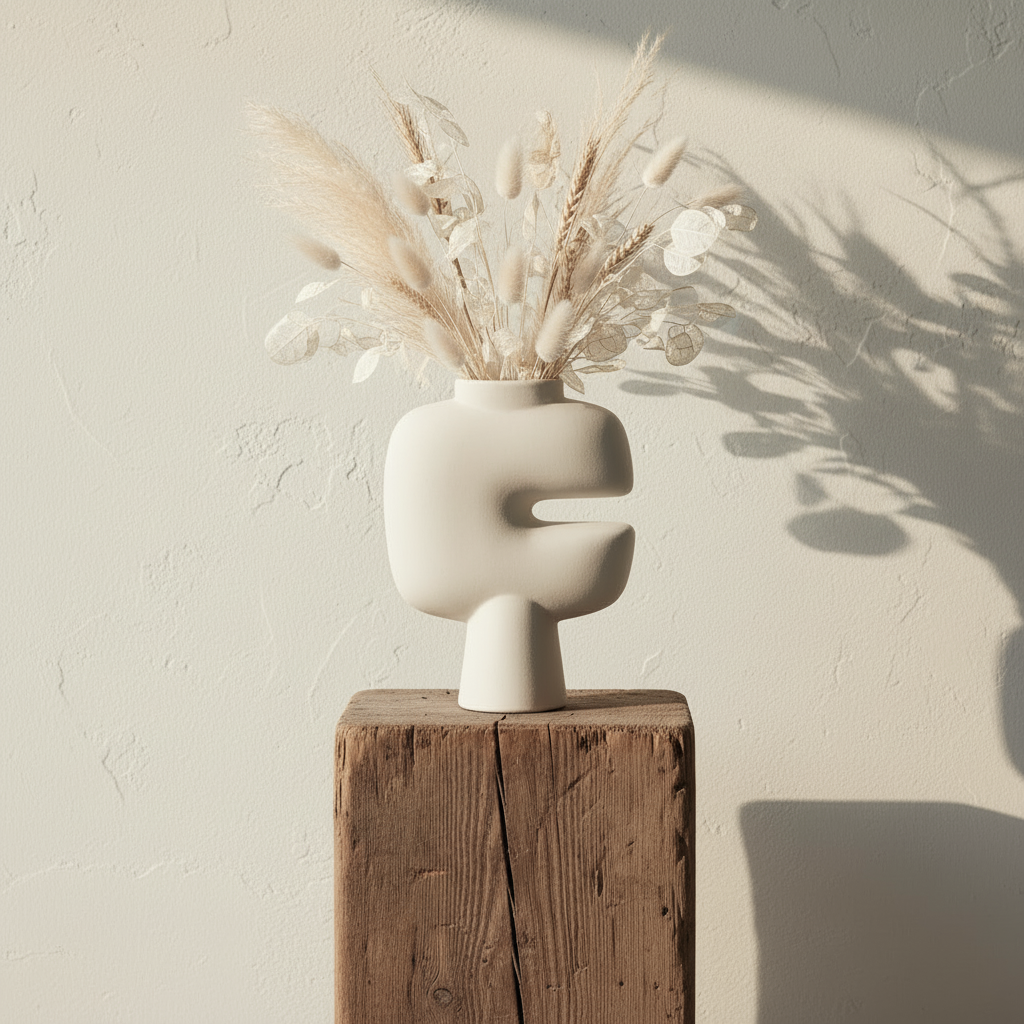Tribal Vase, Medio - Bone White