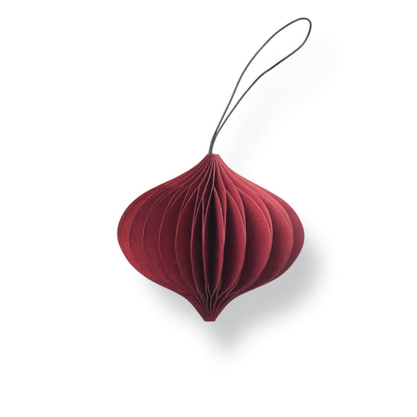 SUSTAIN folded ornament, onion red. (box of 12)