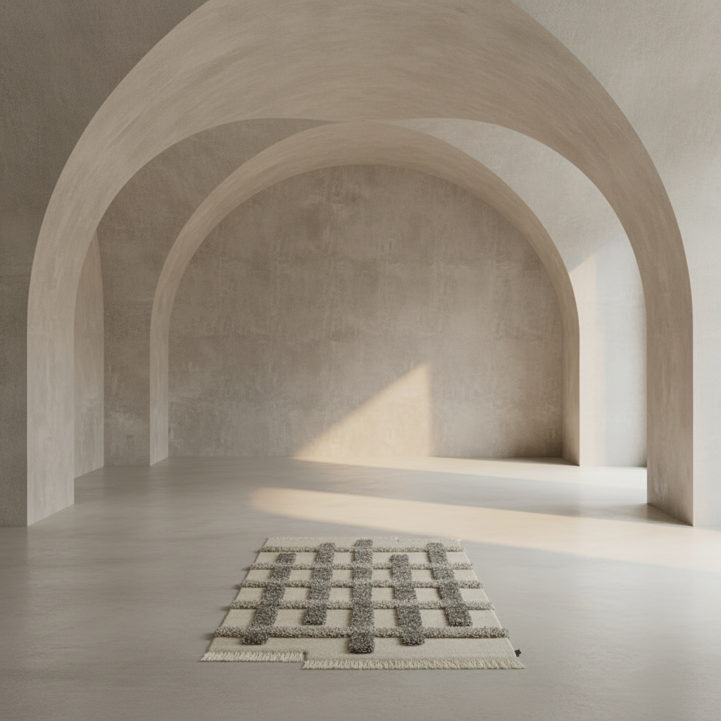 Valli Rug in warm cross-vaulted space