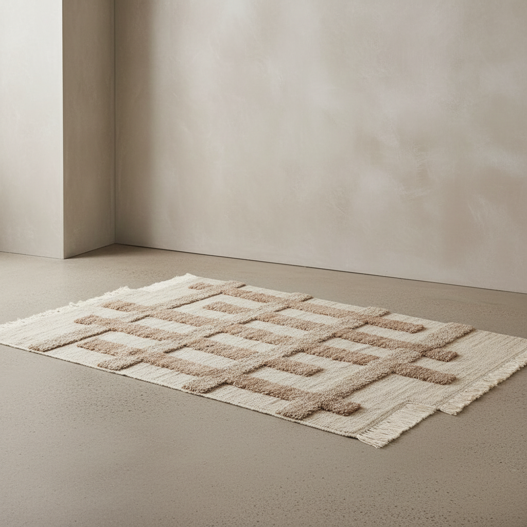 Valli White & Brown Rug — Limewash Editorial
