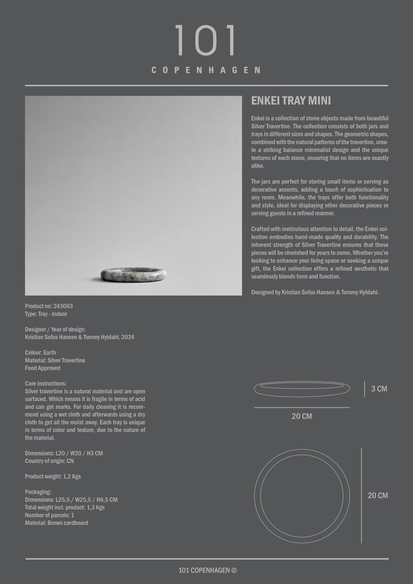 Enkei Tray, Mini - Earth 7.87" Ø