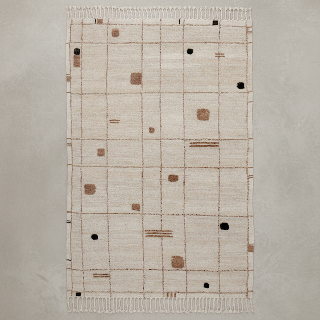 Virta Knotted Plush Rug — Area Rug Flatlay