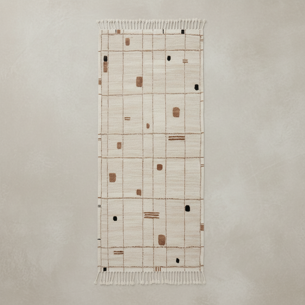 Virta Knotted Plush Rug — Runner Flatlay