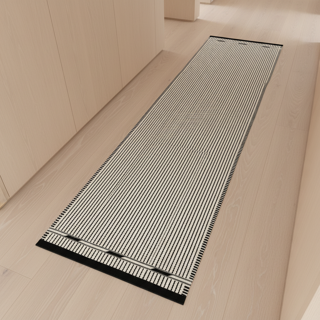 VK-3 Runner on pale blonde oak floor - 3/4 angle view