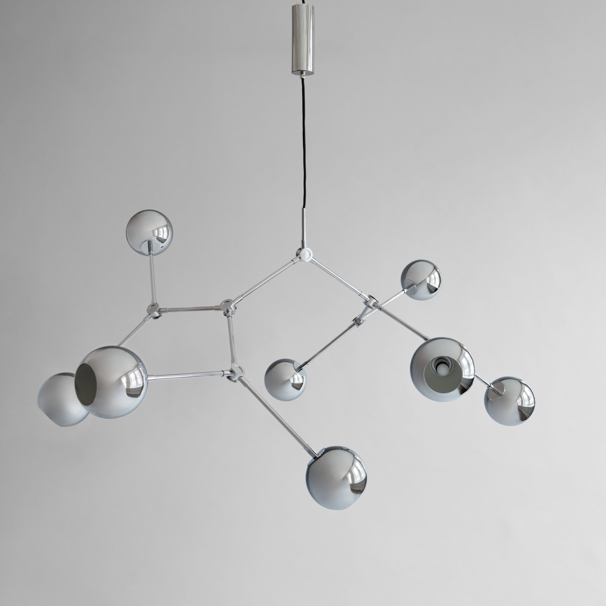 Drop Chandelier Globe - Chrome