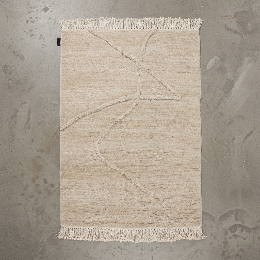 Vuoristo - White + White - Hand Knotted Rug