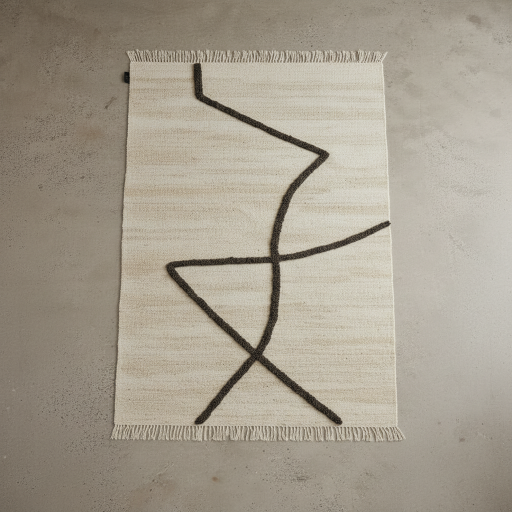 Vuoristo Woven Black — 1/5 Studio Down Angle, No Roll