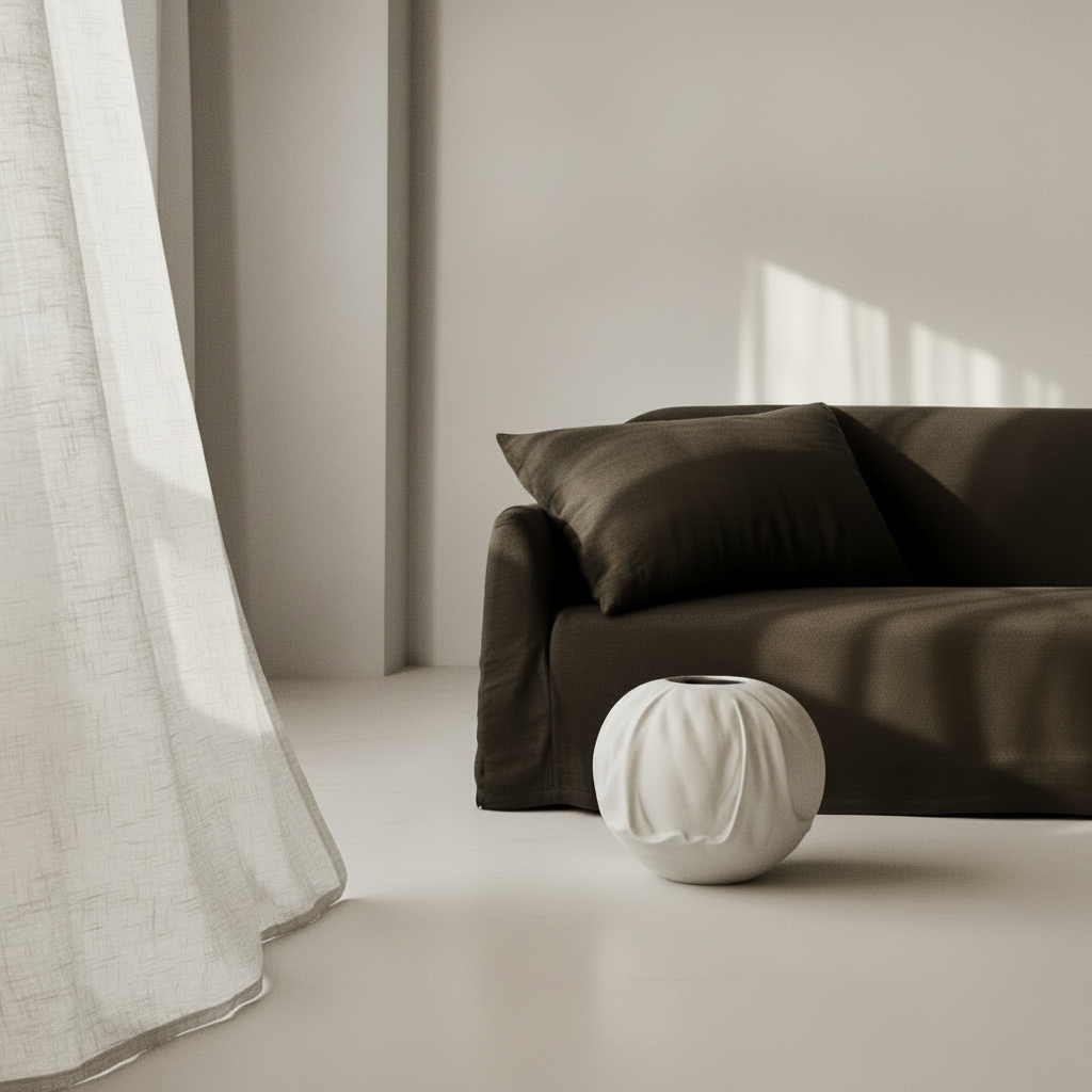 Warm Original Composition - Sofa and Vase