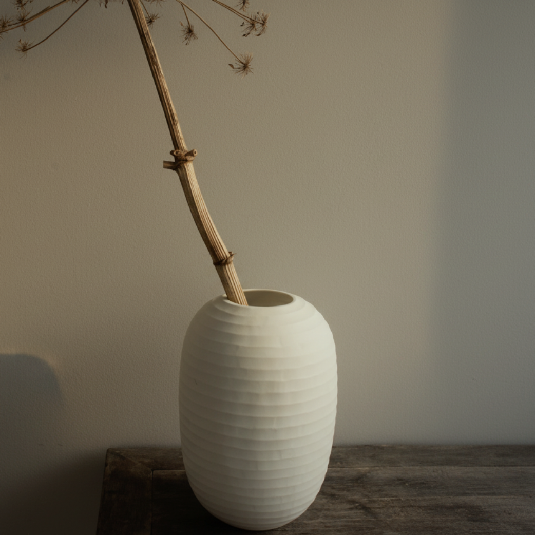 Organic vase 07 - white