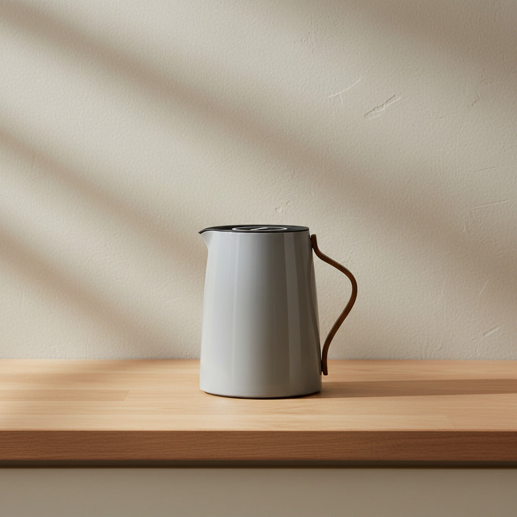 Emma vacuum jug with tea brewer - 1 L - grey