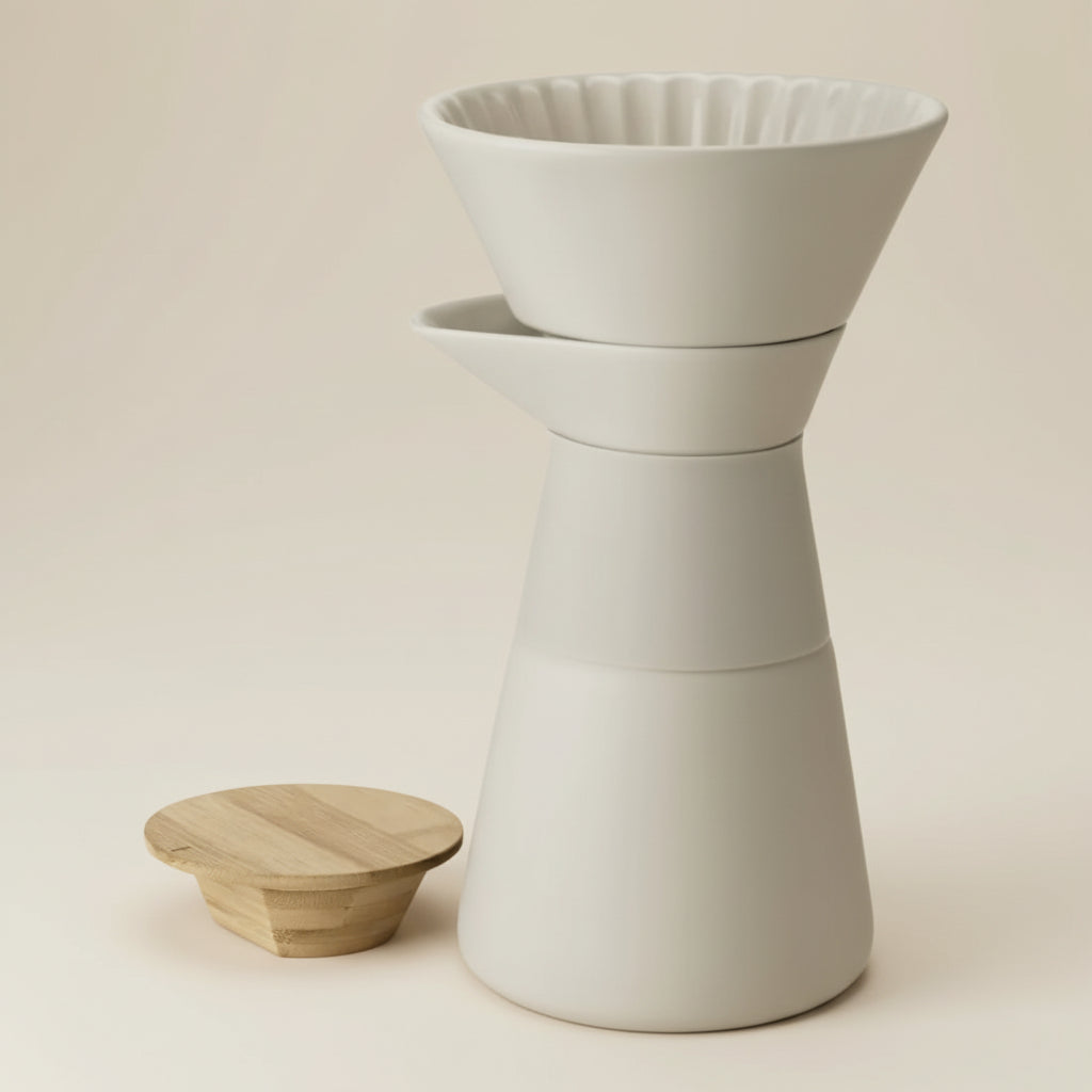 Theo coffee maker, slow brew - sand
