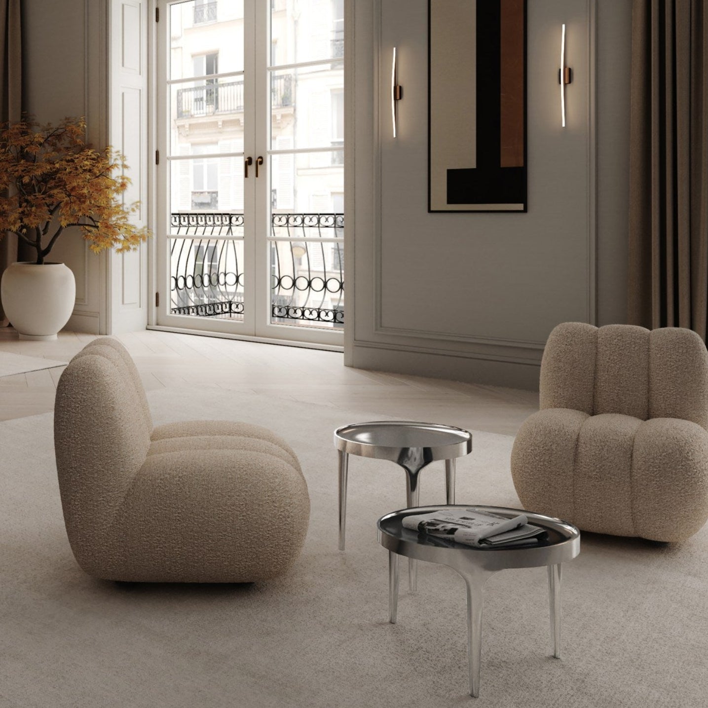 Phantom Table, Tall - Chrome