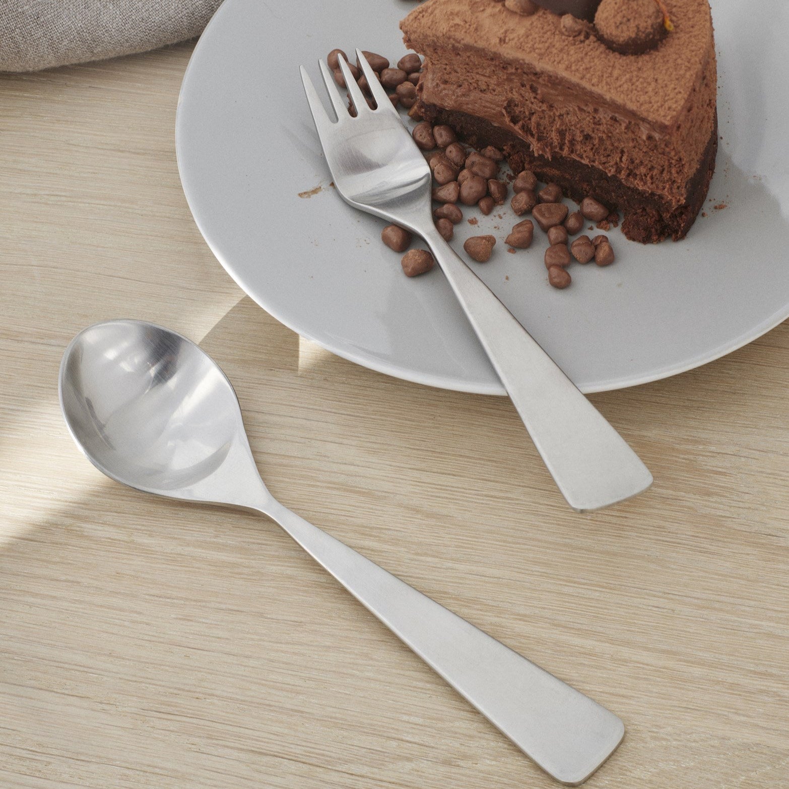 Maya dessert spoon steel - 6 pc. box