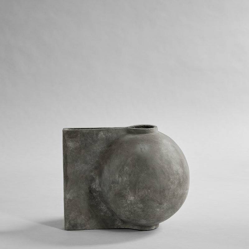 Offset Vase, Mini - Dark Grey