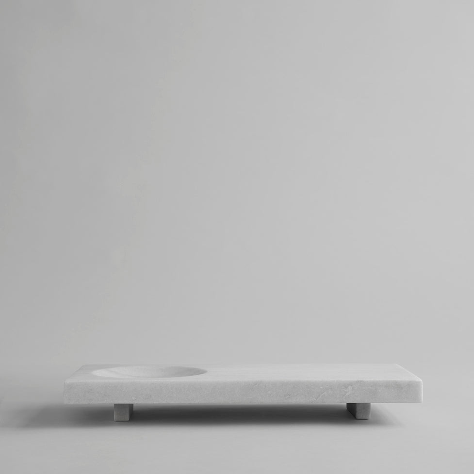 Oka Tray Marble - White