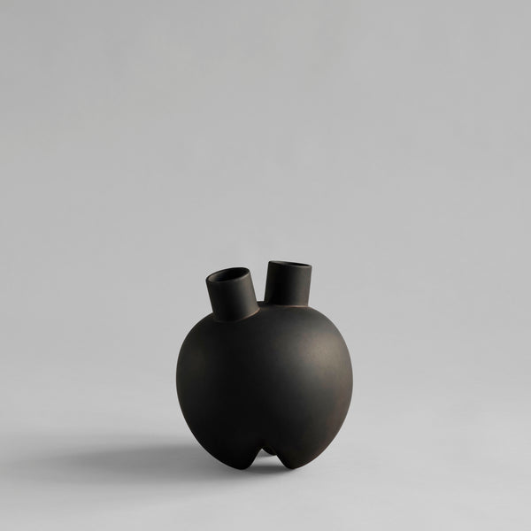 Sumo Vase, Horns - Coffee