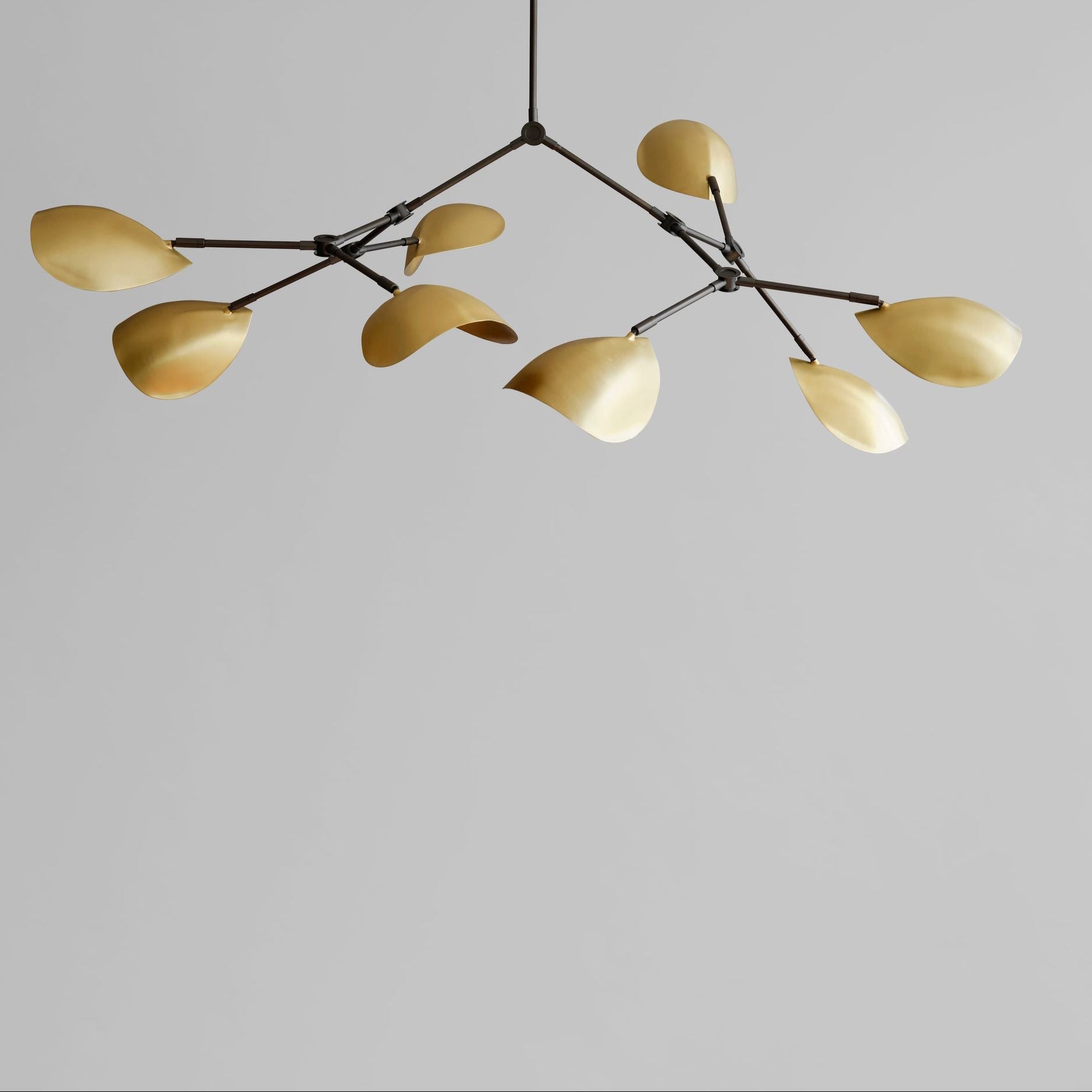 Stingray Chandelier, Brass - Fixture only (Rods & Canopy Additional)