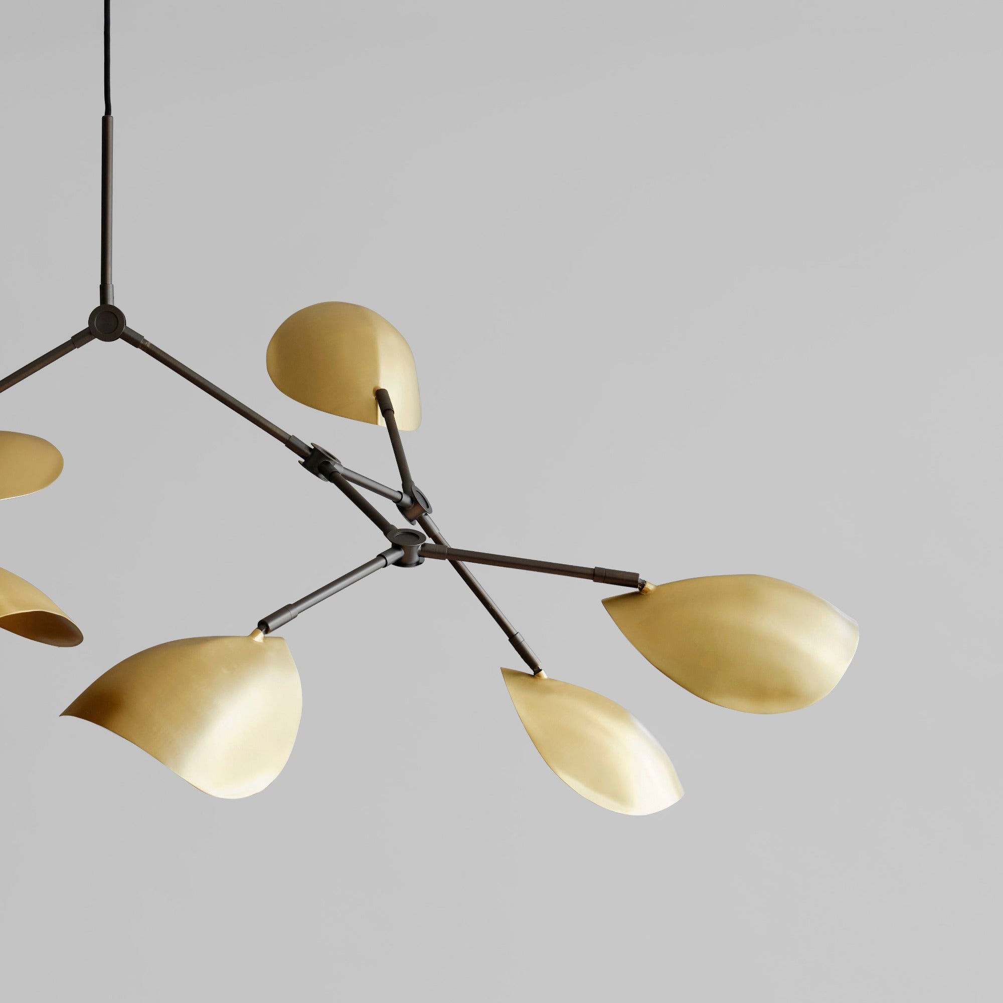 Stingray Chandelier, Brass w/ Rods