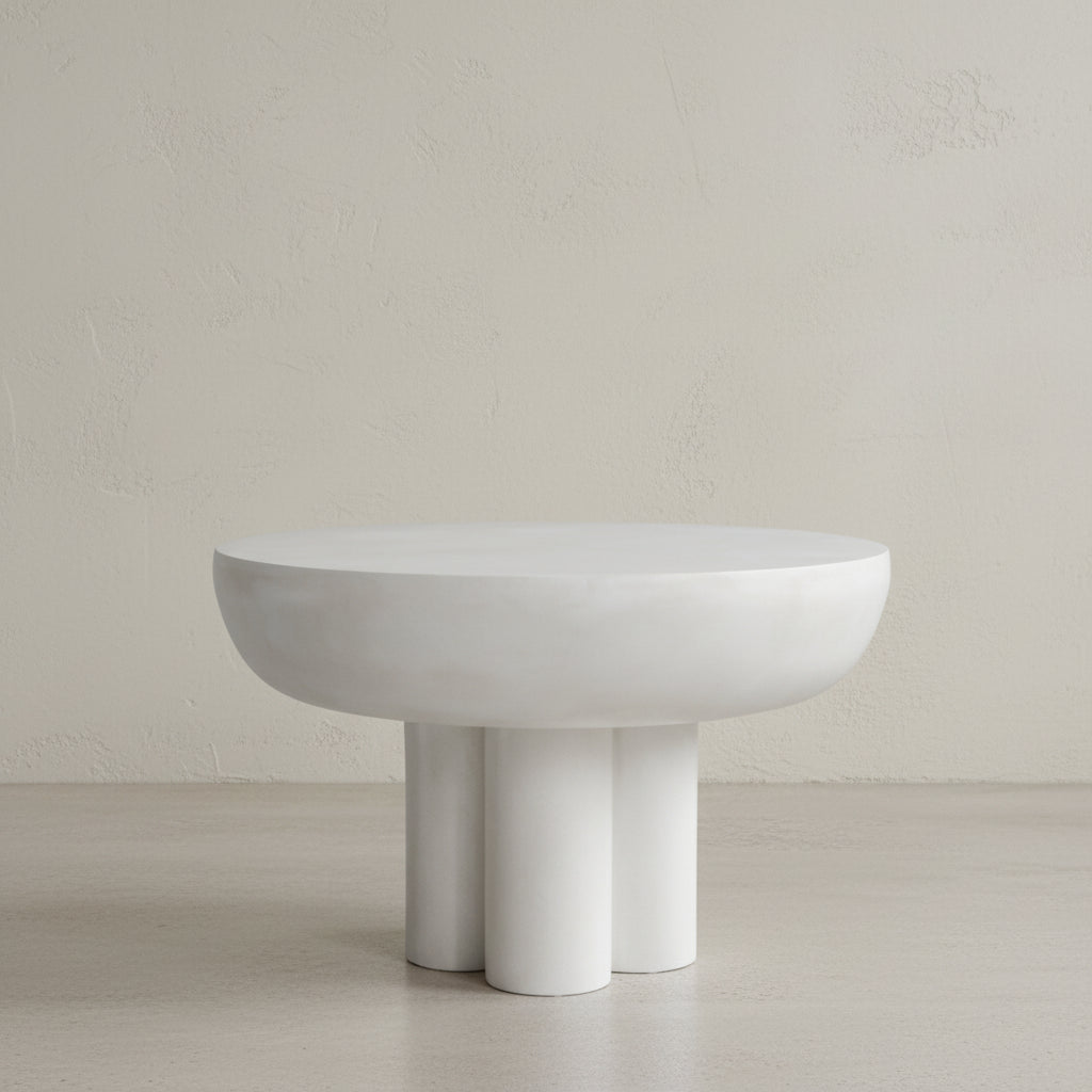 Crown Table, Low - Bone White