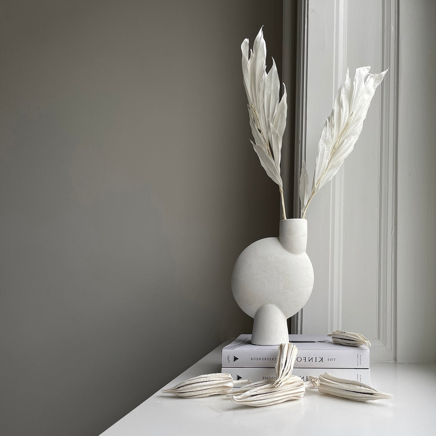 Sphere Vase Bubl, Medio - Bone White