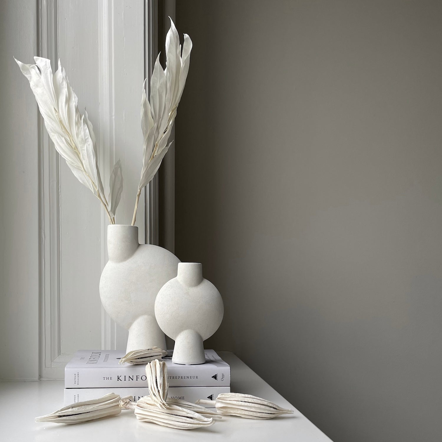 Sphere Vase Bubl, Medio - Bone White