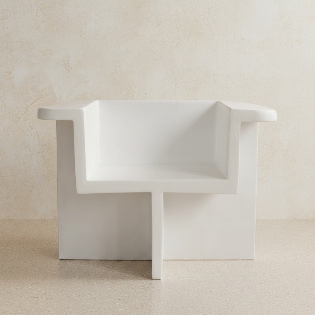 Brutus Lounge Chair - Bone White