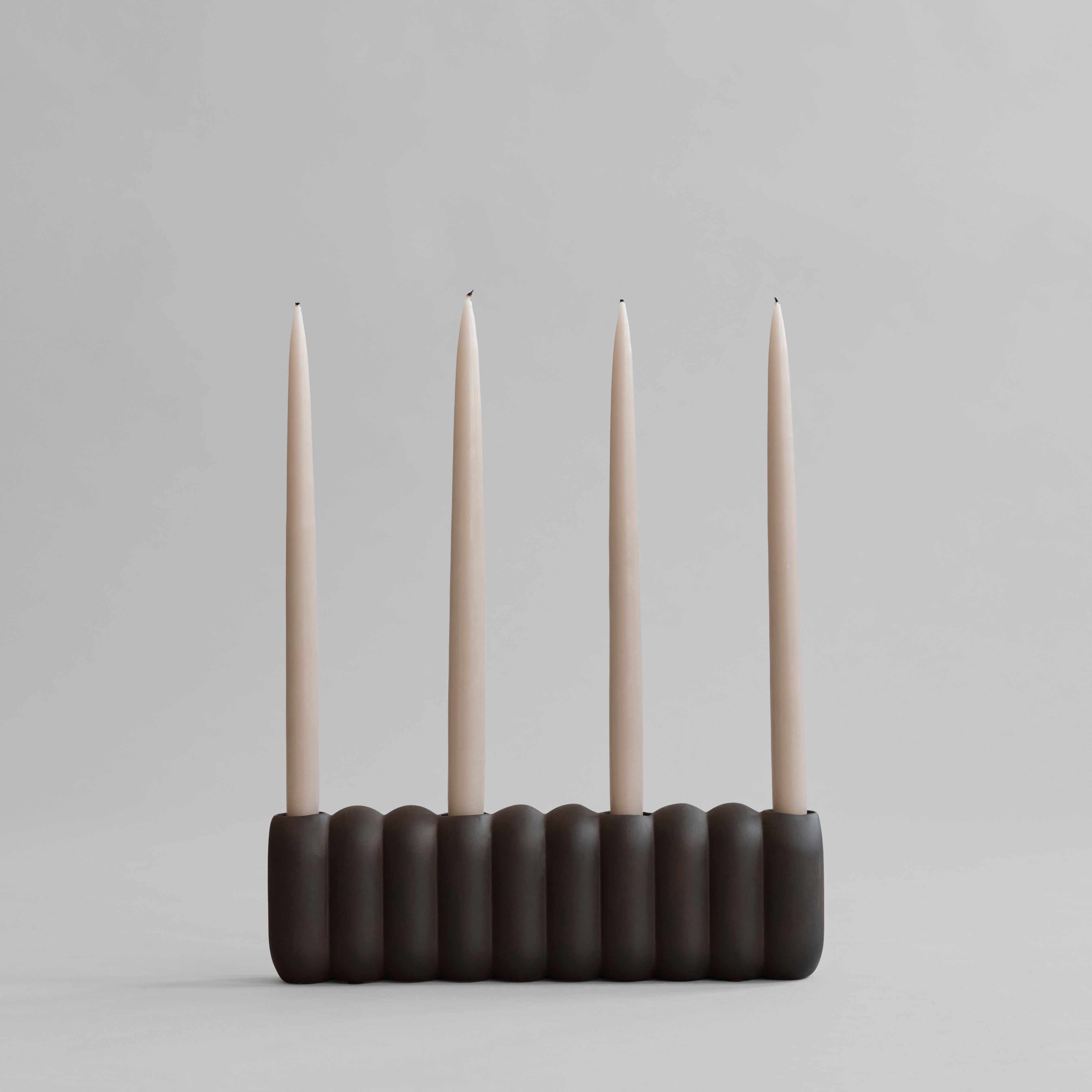 Tube Candleholder, Big - Coffee