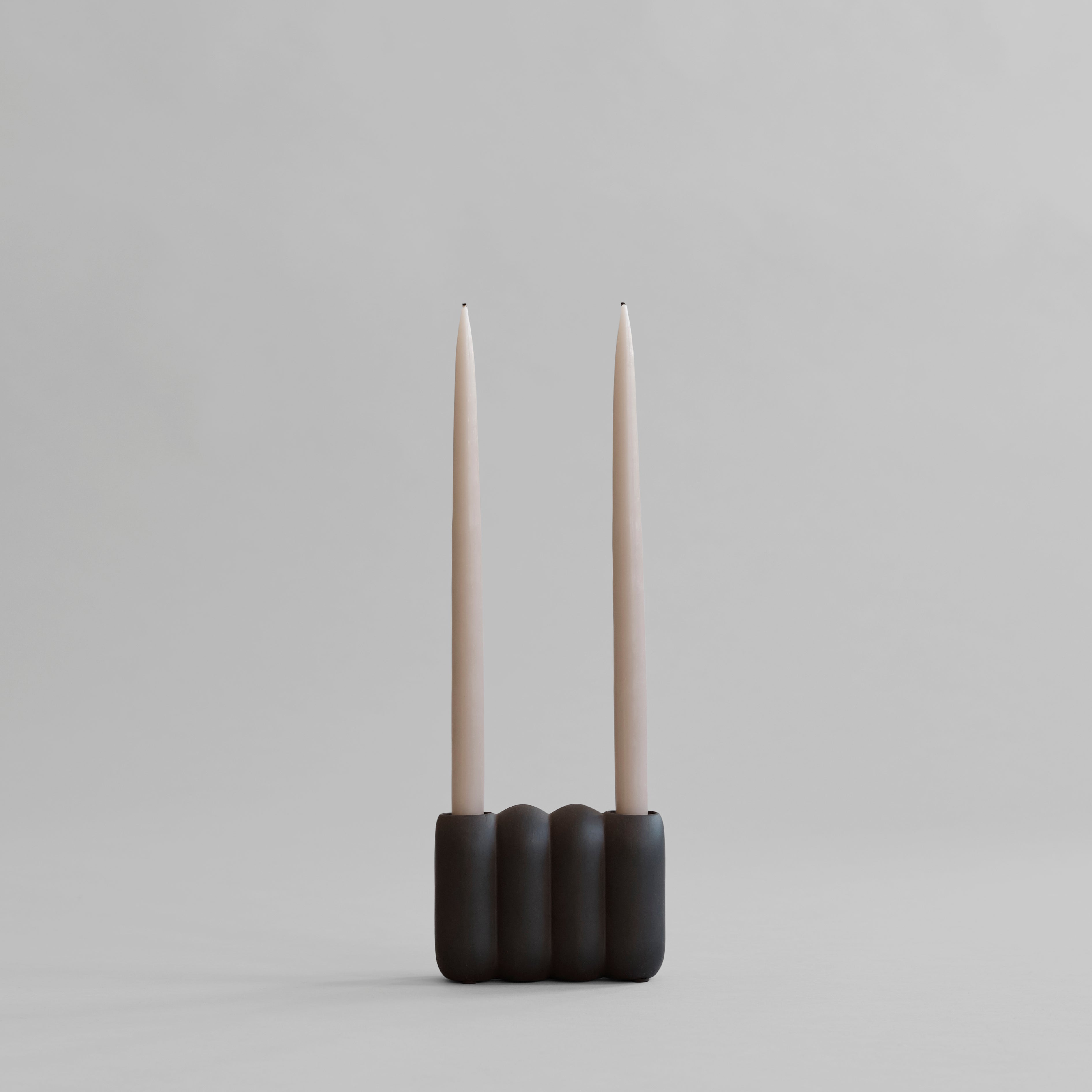 Tube Candleholder, Mini - Coffee