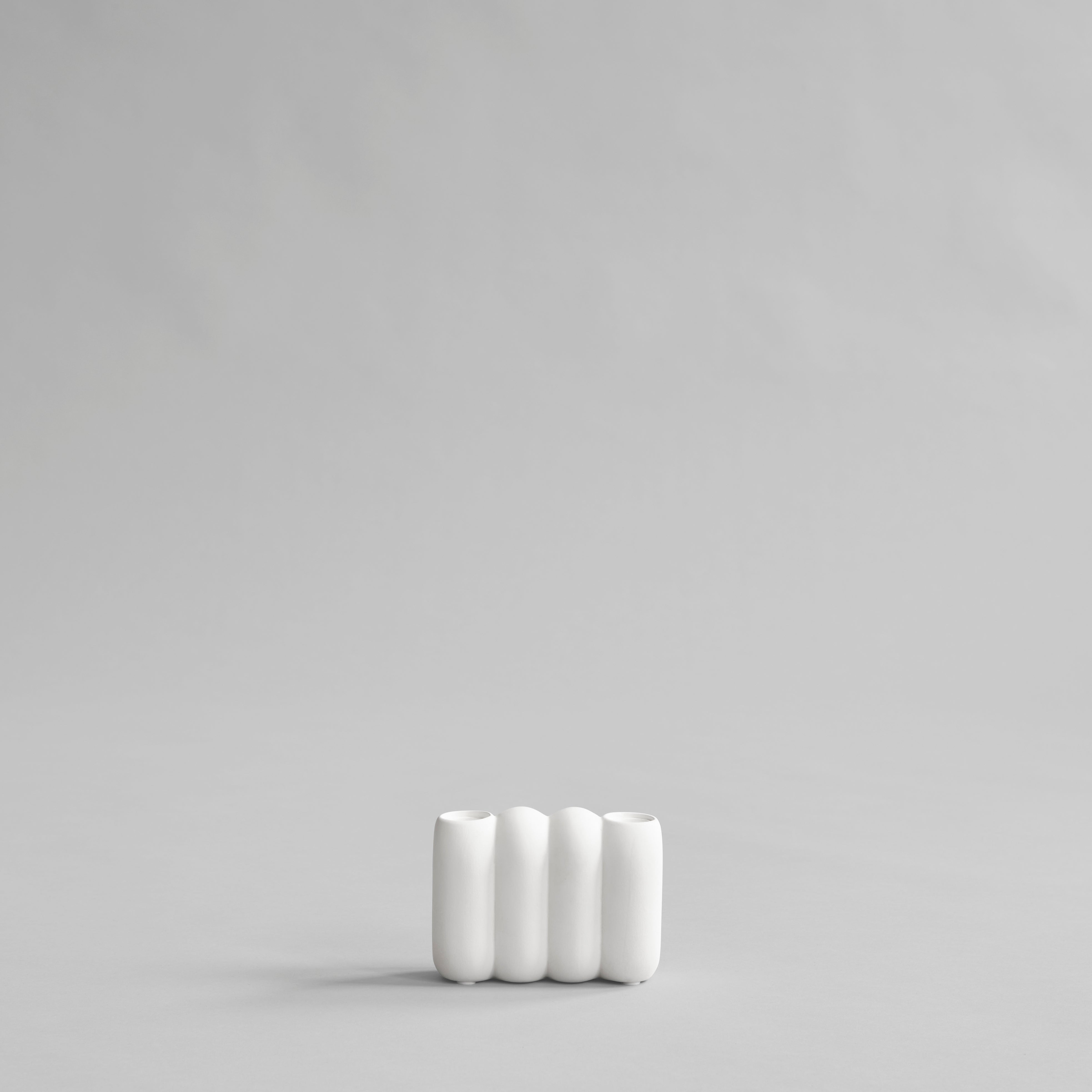 Tube Candleholder, Mini - Bone White