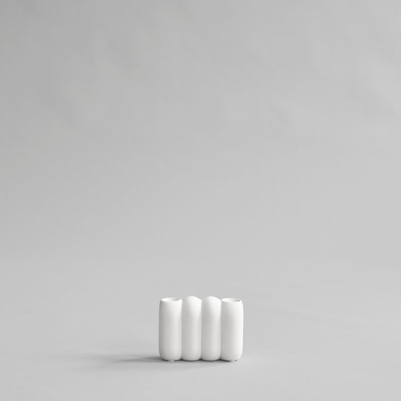 Tube Candleholder, Mini - Bone White