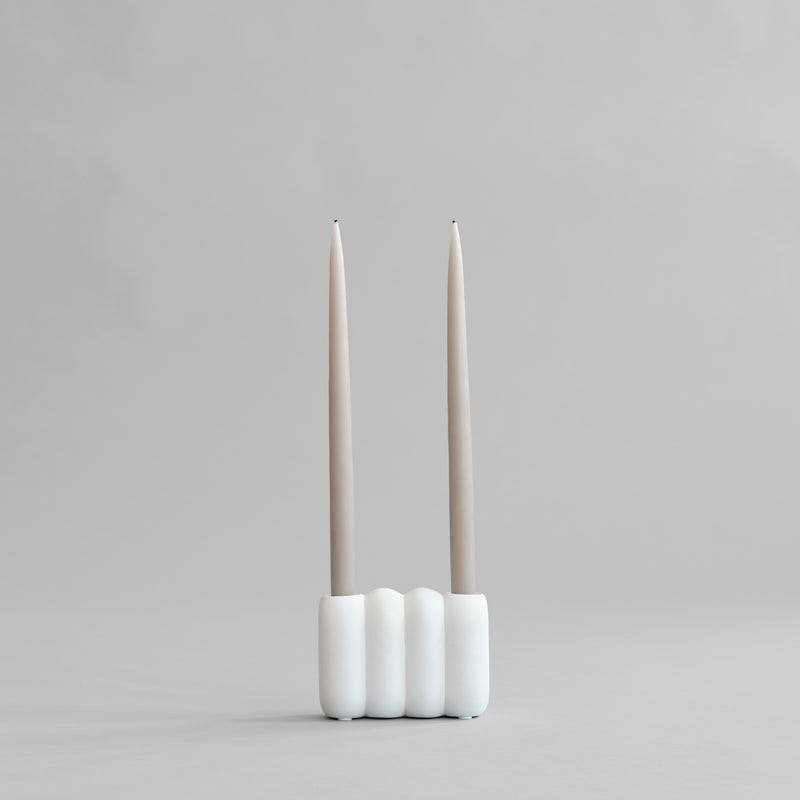 Tube Candleholder, Mini - Bone White