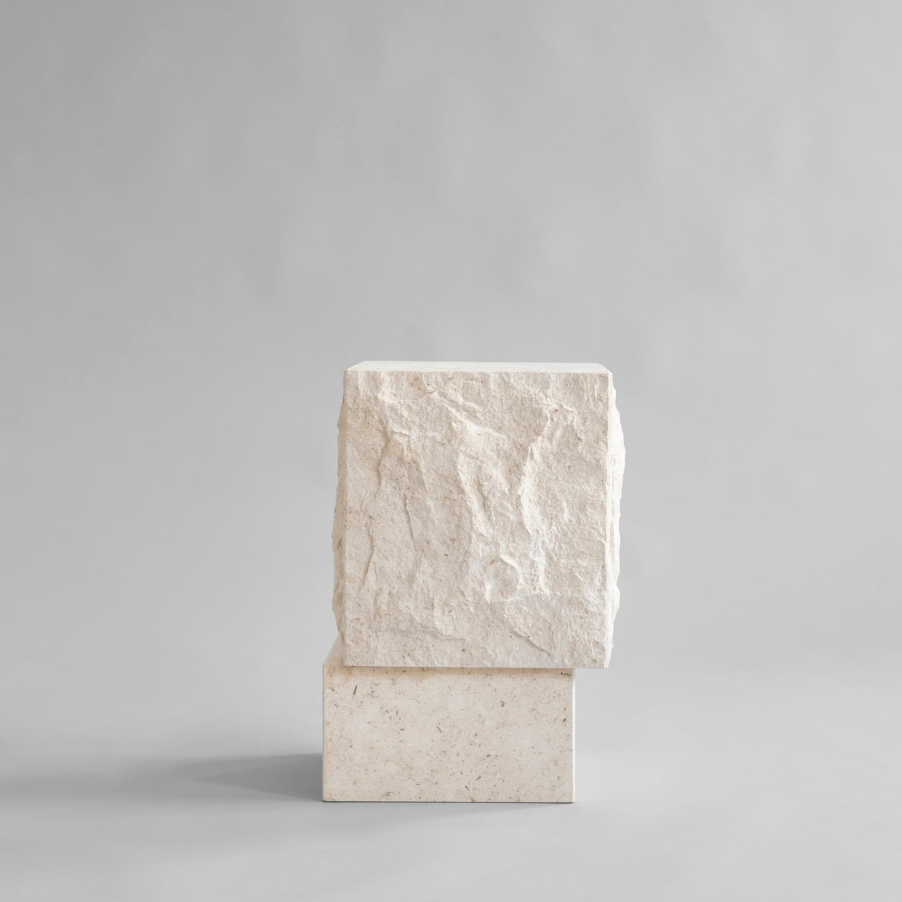 Temple Coffee Table, Tall - Limestone