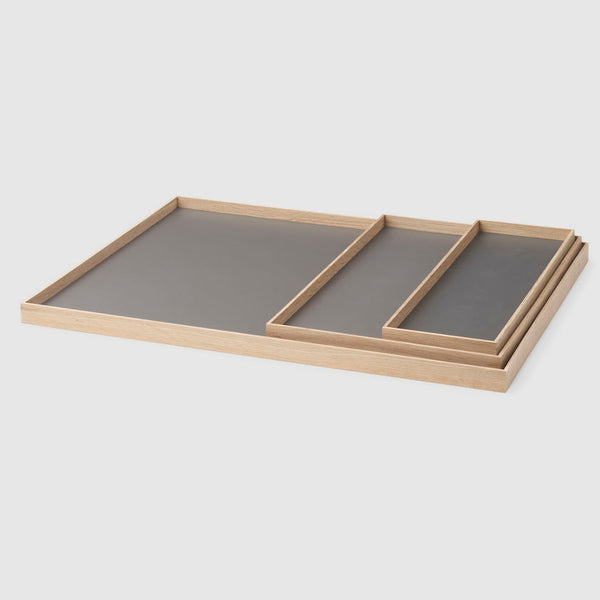 Frame tray large oak/grey