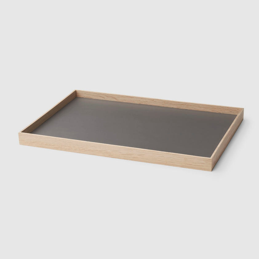 FRAME tray large, oak-grey